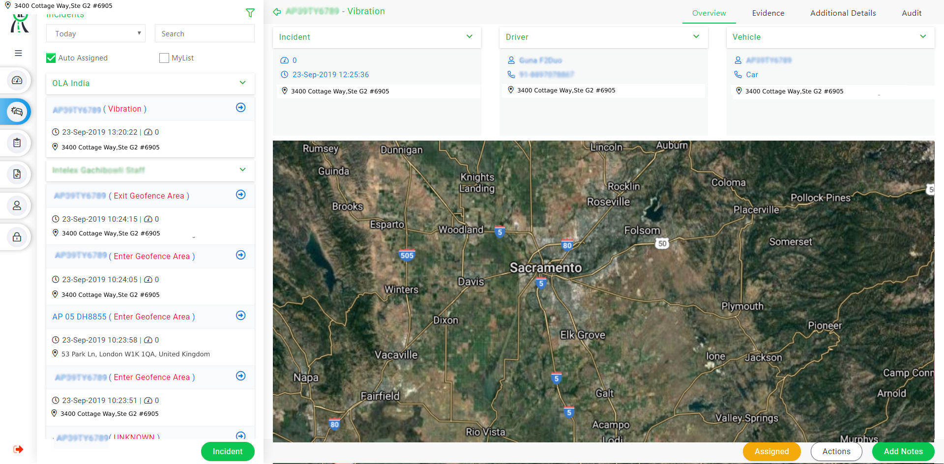 location tracker for vehicle